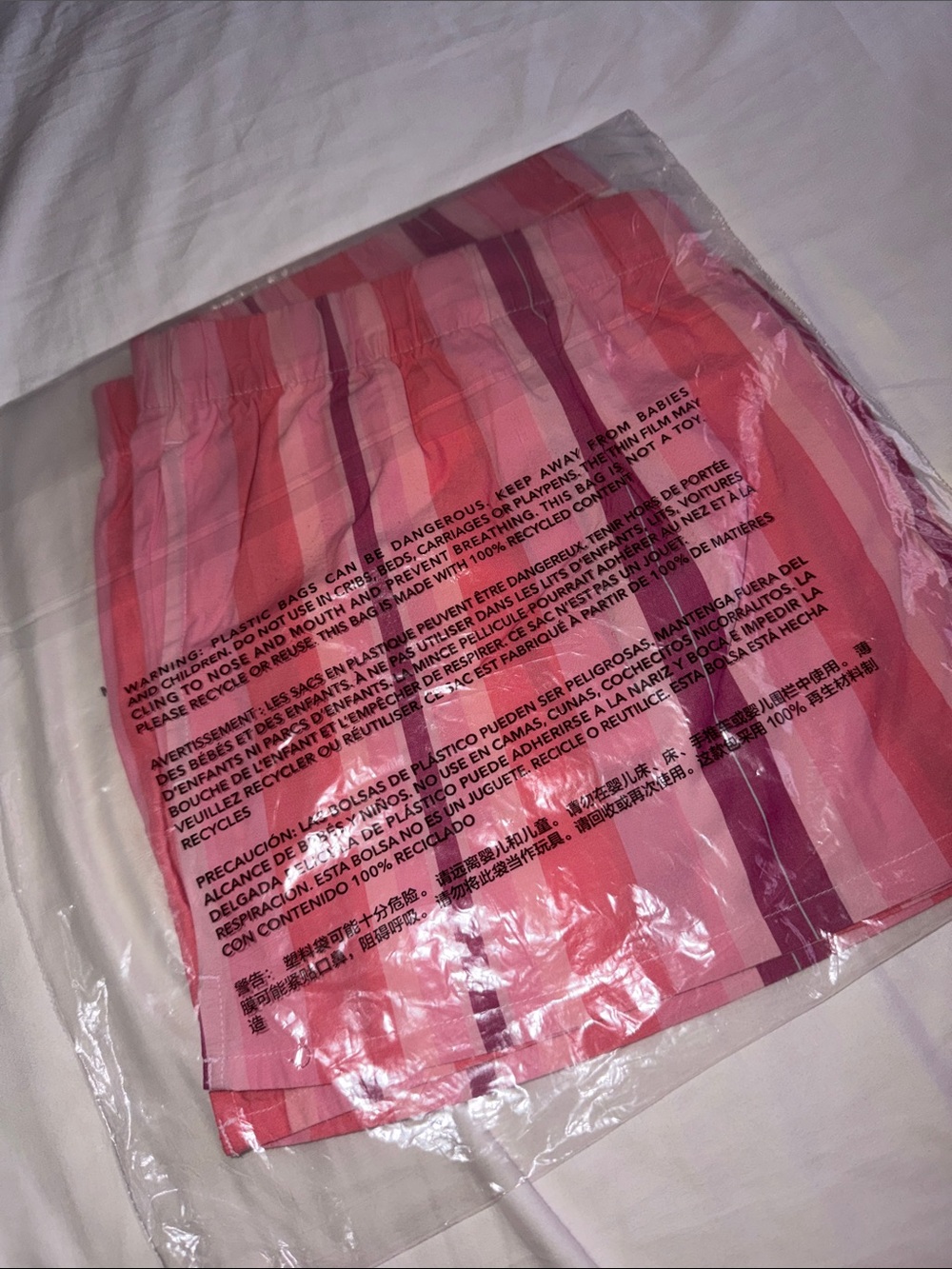 American Eagle Outfitters Pink & Magenta Striped lounge shorts - Picture 4 of 6